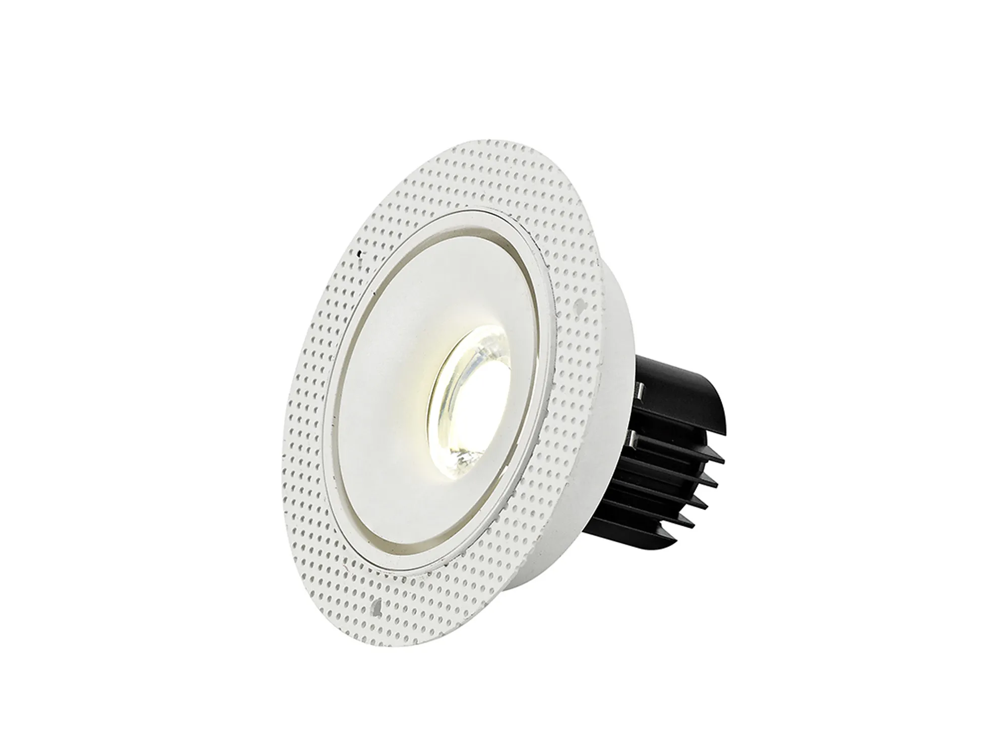 Bolor T 9 Tridonic Powered 9W 3000K 840lm 36° CRI>90 LED Engine White/White Trimless Fixed Recessed Spotlight, IP20 DM202069  Dlux Bolor T 9